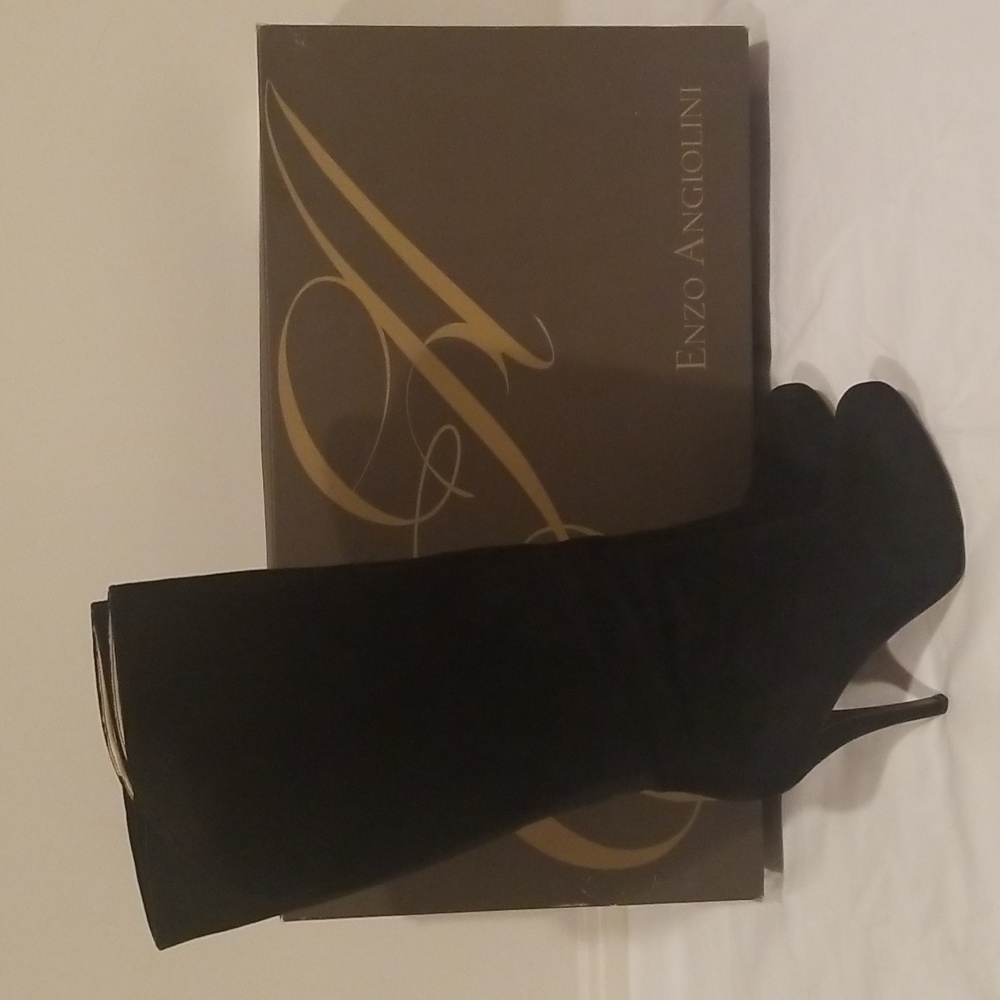 Enzo Angiolini Black Suede Boots